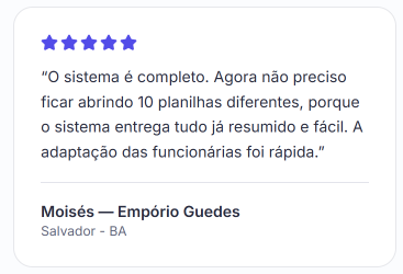 Mensagem de um cliente